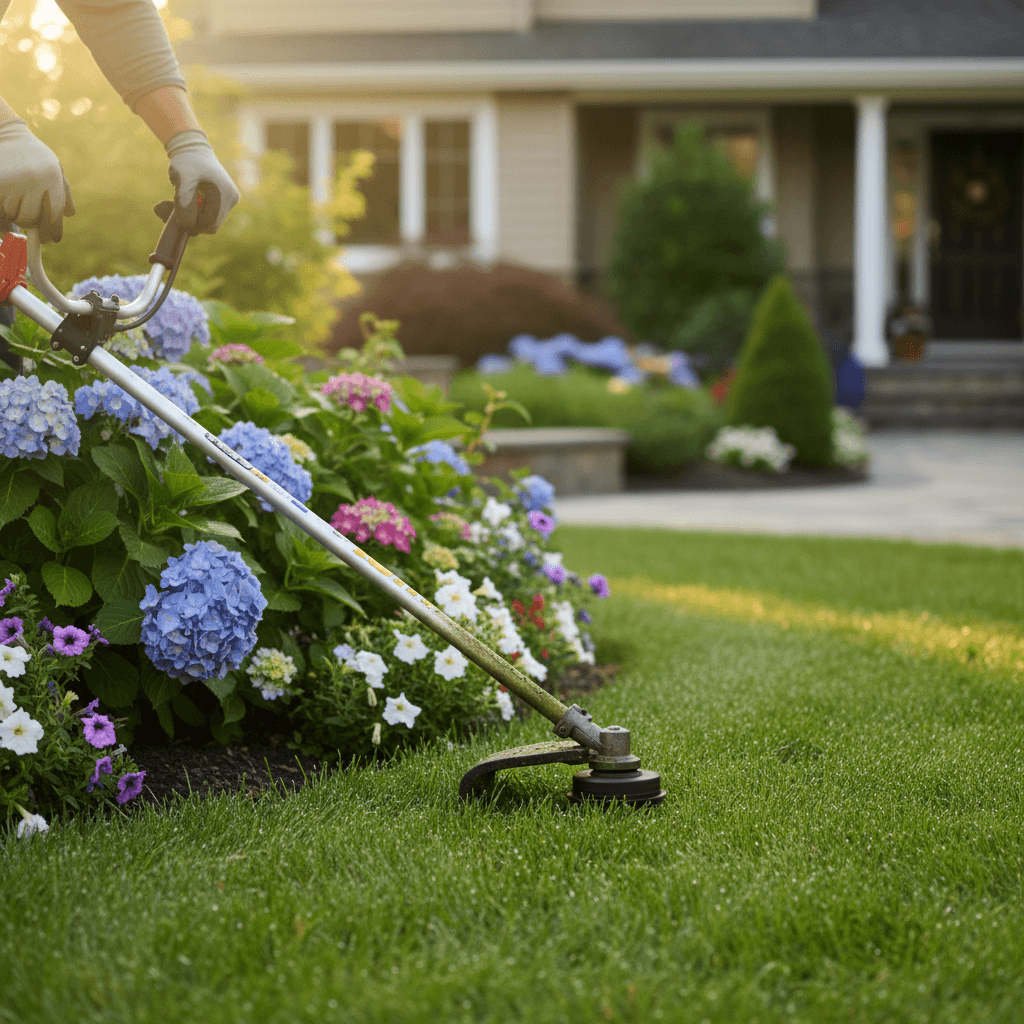Professional string trimming and edging work