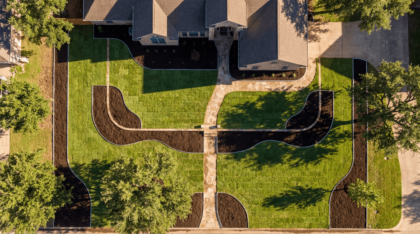 Complete yard landscaping and maintenance